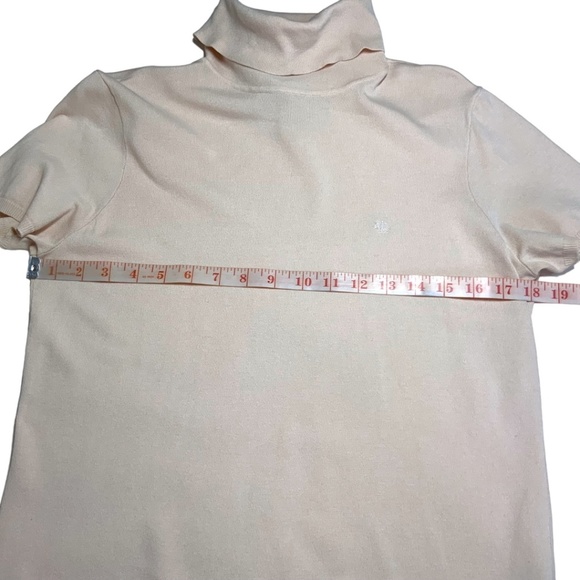 Lauren RALPH LAUREN Silk Blend Short Sleeve Turtleneck Pullover Sweater US Sz L - Picture 4 of 6